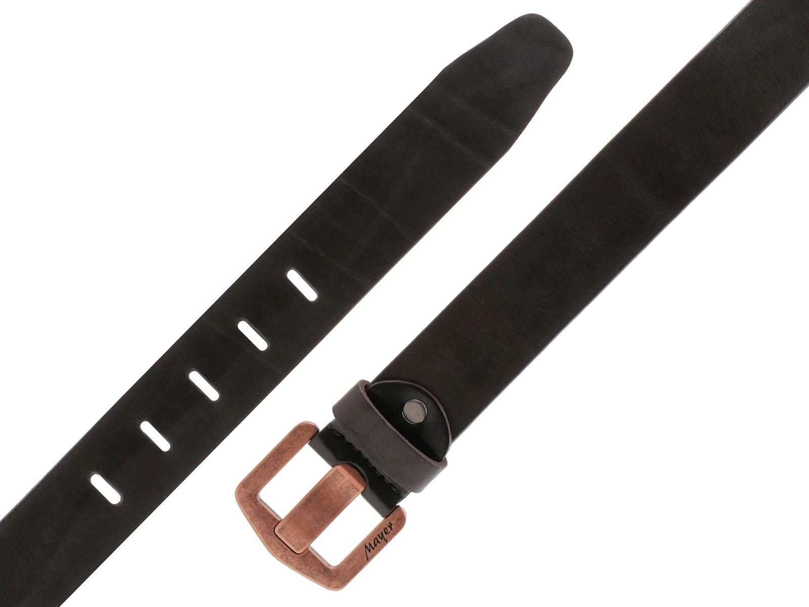 Кожаный коричневый мужской джинсовый ремень B40-2039